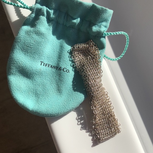 Tiffany Elsa Peretti Mesh Bracelet with blue Tiffany bag - Picture 5 of 5
